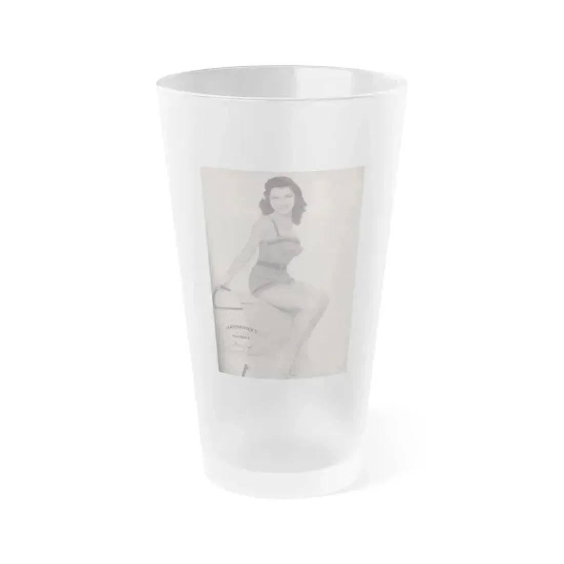 Debra Paget #504 (Vintage Female Icon) Frosted Pint Glass 16oz 16oz Frosted - Go Mug Yourself