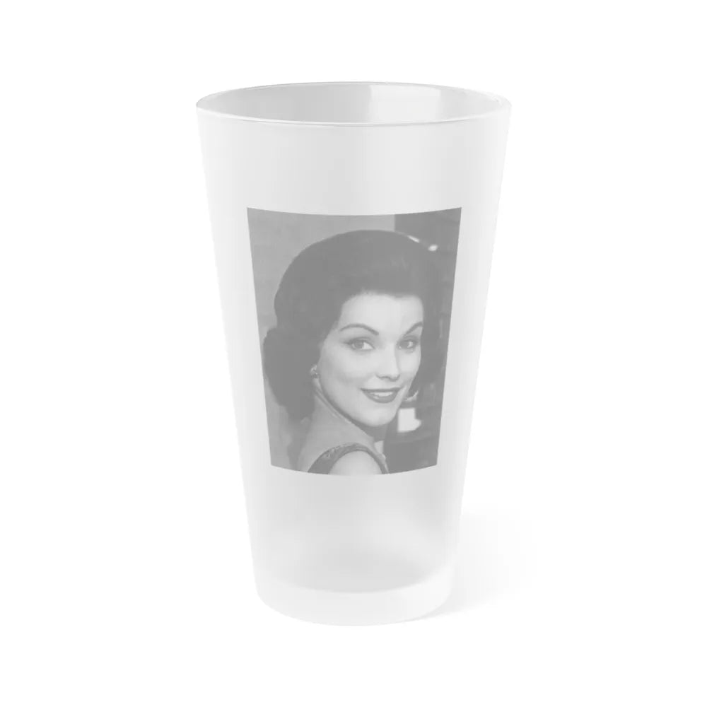 Debra Paget #506 (Vintage Female Icon) Frosted Pint Glass 16oz-16oz-Frosted-Go Mug Yourself