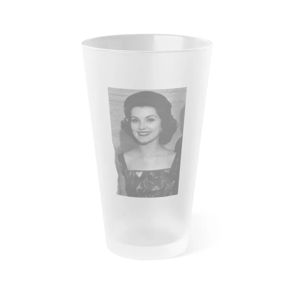 Debra Paget #507 (Vintage Female Icon) Frosted Pint Glass 16oz-16oz-Frosted-Go Mug Yourself