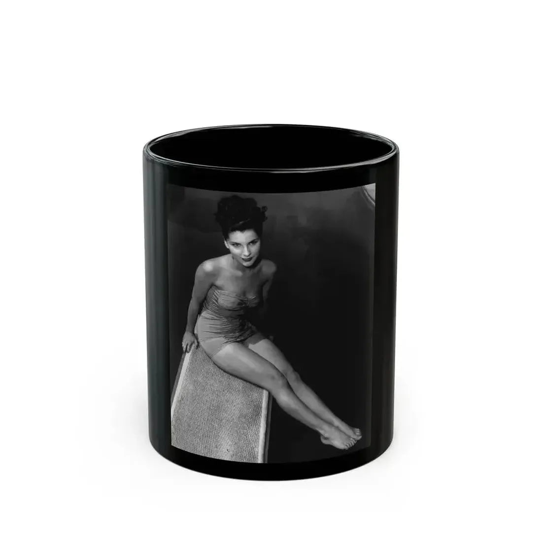 Debra Paget #510 1 (Vintage Female Icon) Black Coffee Mug 11oz - Go Mug Yourself