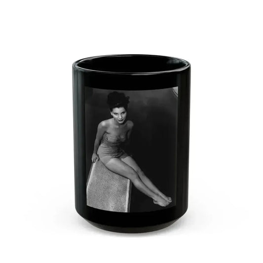 Debra Paget #510 1 (Vintage Female Icon) Black Coffee Mug 15oz - Go Mug Yourself
