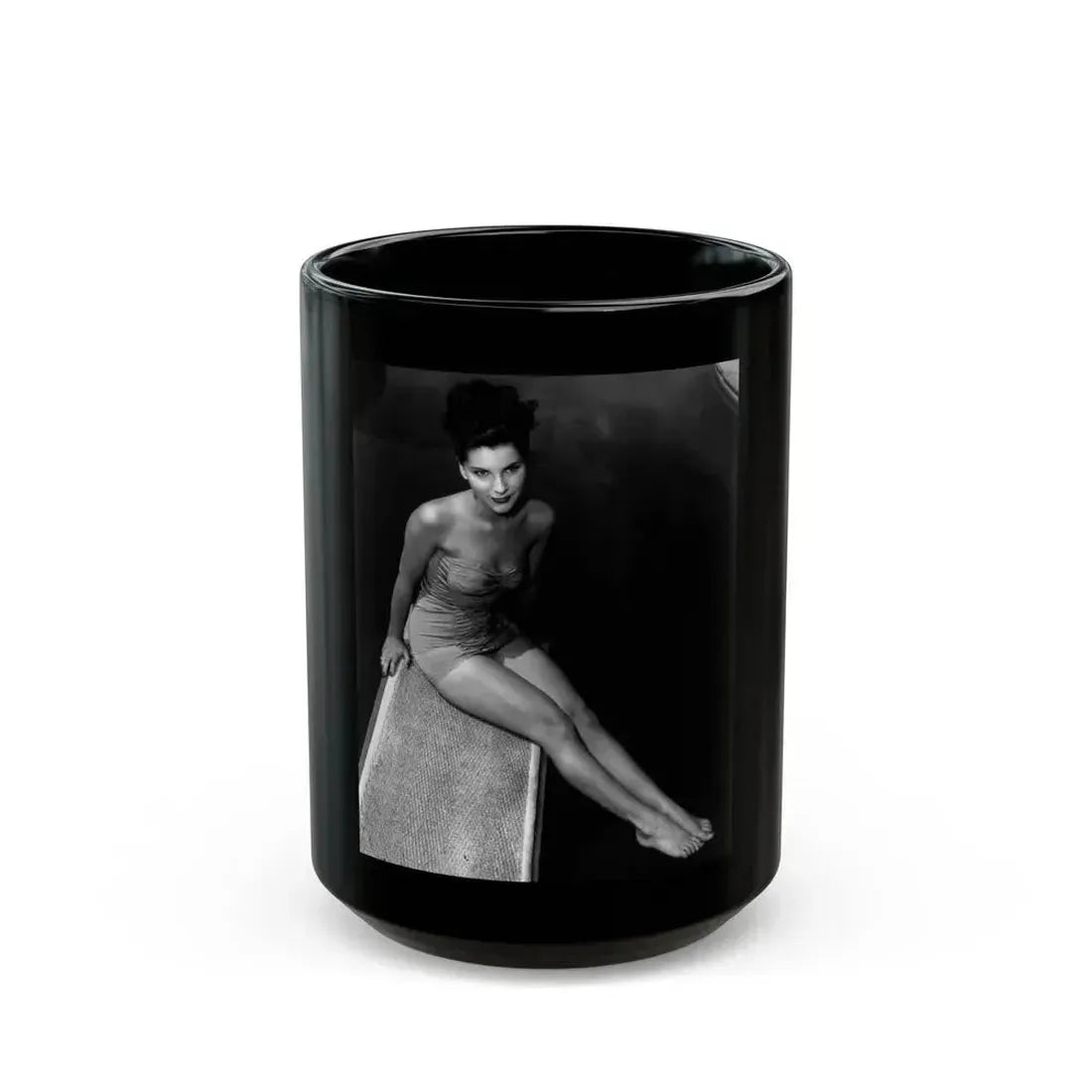 Debra Paget #510 (Vintage Female Icon) Black Coffee Mug 15oz - Go Mug Yourself