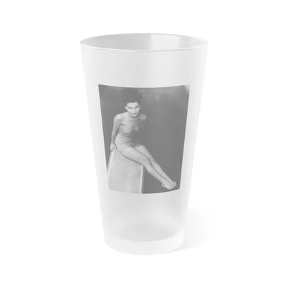 Debra Paget #510 (Vintage Female Icon) Frosted Pint Glass 16oz-16oz-Frosted-Go Mug Yourself