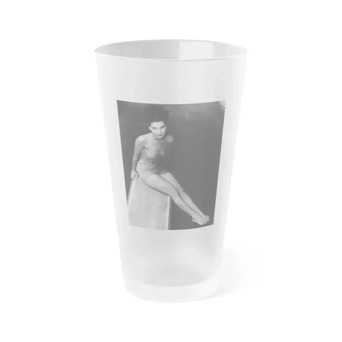Debra Paget #510 (Vintage Female Icon) Frosted Pint Glass 16oz 16oz Frosted - Go Mug Yourself