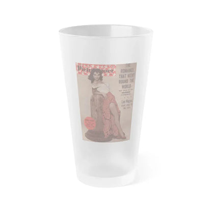 Debra Paget #511 - Debbie Picturegoer 12-11-54 Mag. Cover Promo Pic from ''The Gambler From Natchez'' '54 (Vintage Female Icon) Frosted Pint Glass 16oz 16oz Frosted - Go Mug Yourself
