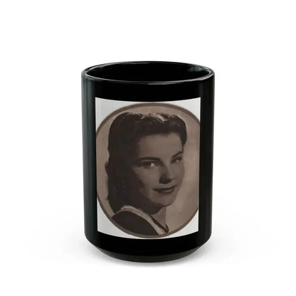 Debra Paget #512 - Magazine Clipping B&W Portrair Framed Photo from late 40's (Vintage Female Icon) Black Coffee Mug 15oz - Go Mug Yourself