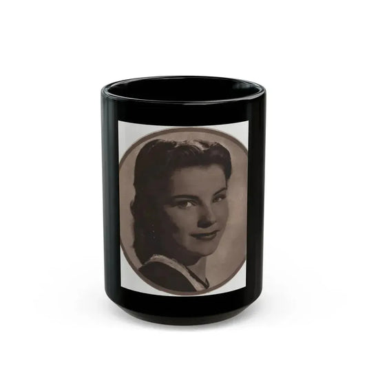 Debra Paget #512 - Magazine Clipping B&W Portrair Framed Photo from late 40's (Vintage Female Icon) Black Coffee Mug 15oz - Go Mug Yourself