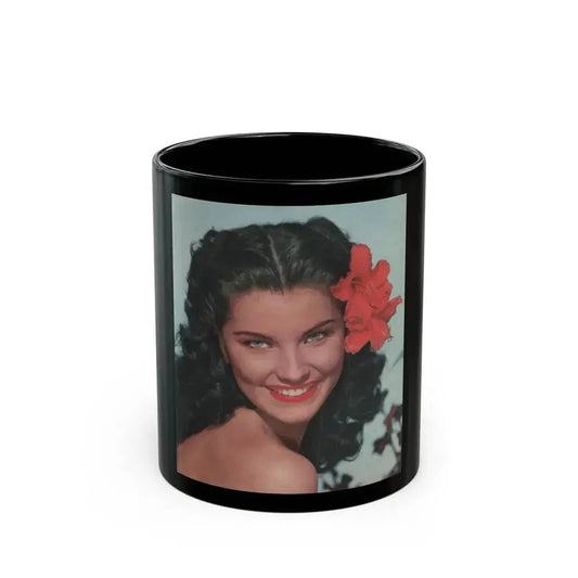 Debra Paget #515 - Magazine Clipping Color Photo & Caption from 1951 ''Bird Of Paradise'' '51 1 (Vintage Female Icon) Black Coffee Mug 11oz - Go Mug Yourself