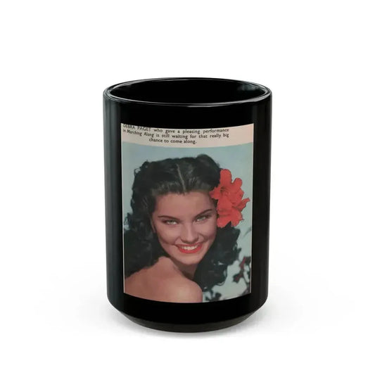 Debra Paget #515 - Magazine Clipping Color Photo & Caption from 1951 ''Bird Of Paradise'' '51 (Vintage Female Icon) Black Coffee Mug 15oz - Go Mug Yourself