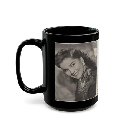 Debra Paget #517 - Small Magazine Clipping B&W Photo & Article from Mid 50's (Vintage Female Icon) Black Coffee Mug - Go Mug Yourself