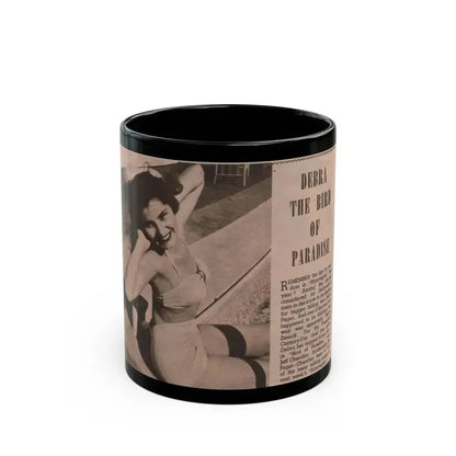 Debra Paget #519 - Magazine Clipping B&W Photo & Article from 1951 (Vintage Female Icon) Black Coffee Mug 11oz - Go Mug Yourself