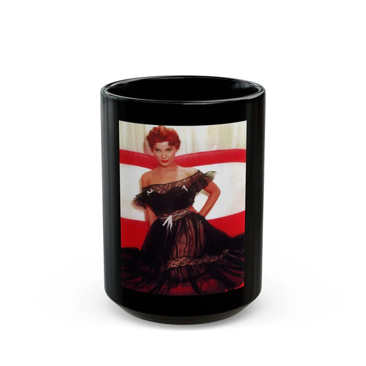 Debra Paget #52 (Vintage Female Icon) Black Coffee Mug-15oz-Go Mug Yourself