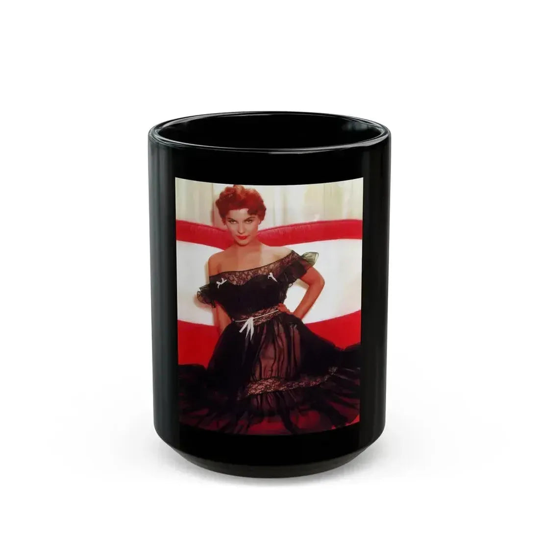 Debra Paget #52 (Vintage Female Icon) Black Coffee Mug 15oz - Go Mug Yourself