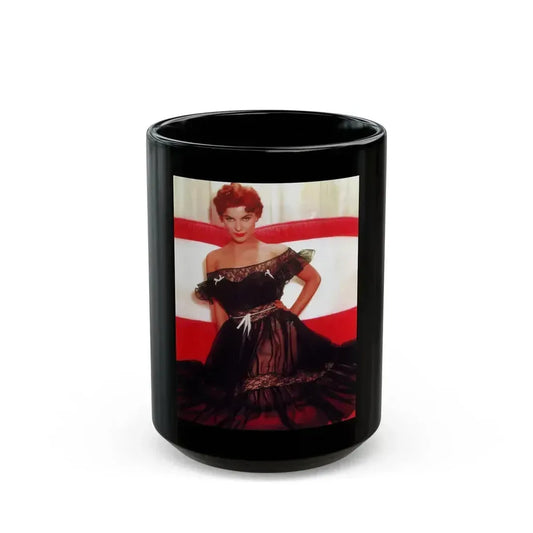 Debra Paget #52 (Vintage Female Icon) Black Coffee Mug 15oz - Go Mug Yourself