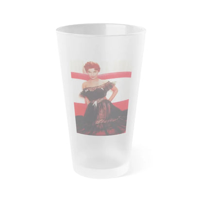 Debra Paget #52 (Vintage Female Icon) Frosted Pint Glass 16oz-16oz-Frosted-Go Mug Yourself