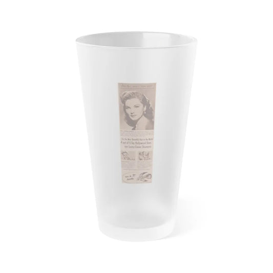 Debra Paget #520 - Magazine Clipping Shampoo Add Circa 50's (Vintage Female Icon) Frosted Pint Glass 16oz-16oz-Frosted-Go Mug Yourself