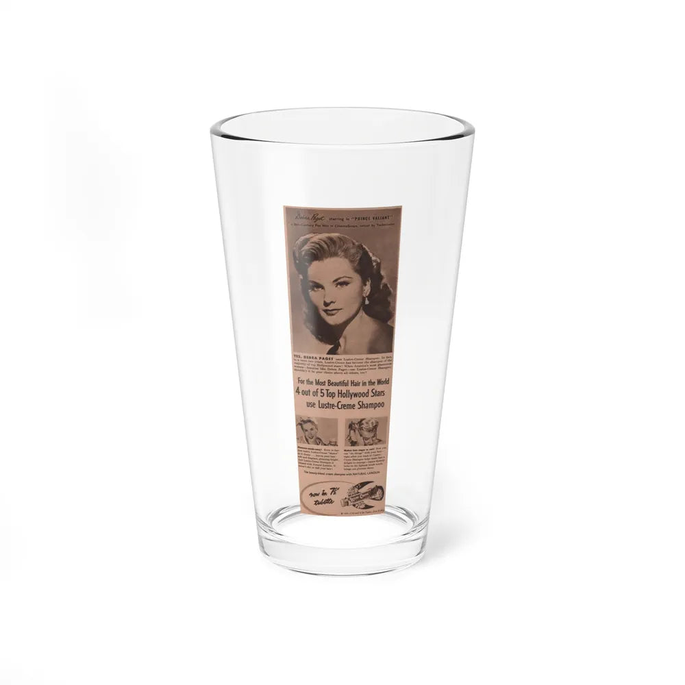 Debra Paget #520 - Magazine Clipping Shampoo Add Circa 50's (Vintage Female Icon) Pint Glass 16oz-16oz-Go Mug Yourself