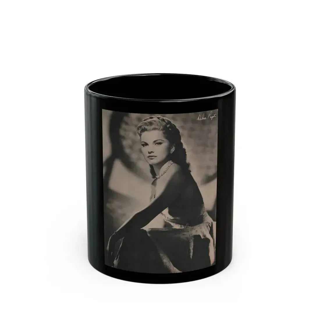 Debra Paget #523 - Magazine Page Circa 50's (Vintage Female Icon) Black Coffee Mug 11oz - Go Mug Yourself