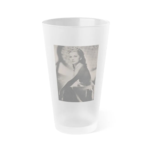 Debra Paget #523 - Magazine Page Circa 50's (Vintage Female Icon) Frosted Pint Glass 16oz-16oz-Frosted-Go Mug Yourself