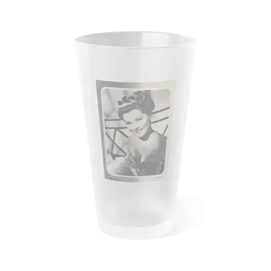 Debra Paget #524 - 1 B&W Glamour Promo Photo on Magazine Page Circa 50's (Vintage Female Icon) Frosted Pint Glass 16oz 16oz Frosted - Go Mug Yourself