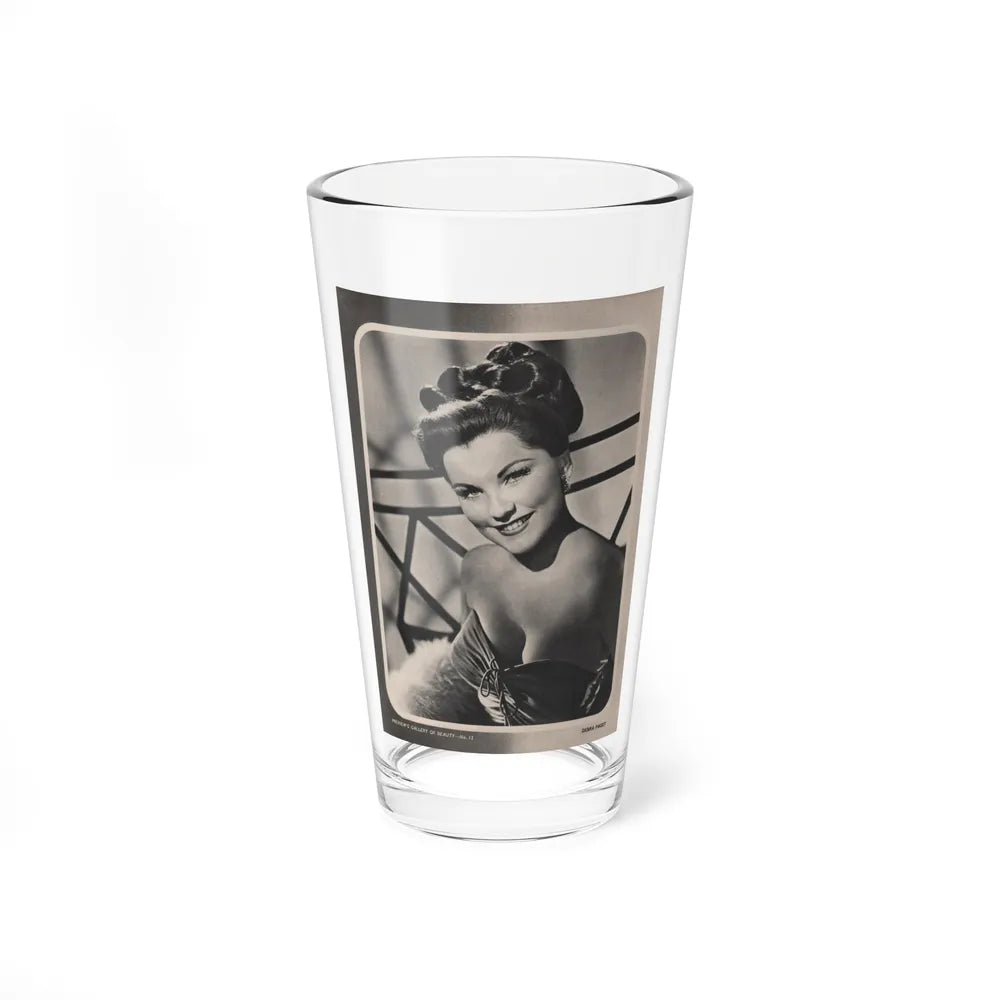 Debra Paget #524 - 1 B&W Glamour Promo Photo on Magazine Page Circa 50's (Vintage Female Icon) Pint Glass 16oz-16oz-Go Mug Yourself