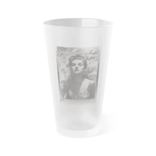 Debra Paget #525 - 1 B&W Glamor Portrait Starlog Magazine Page April '98 (Vintage Female Icon) Frosted Pint Glass 16oz 16oz Frosted - Go Mug Yourself