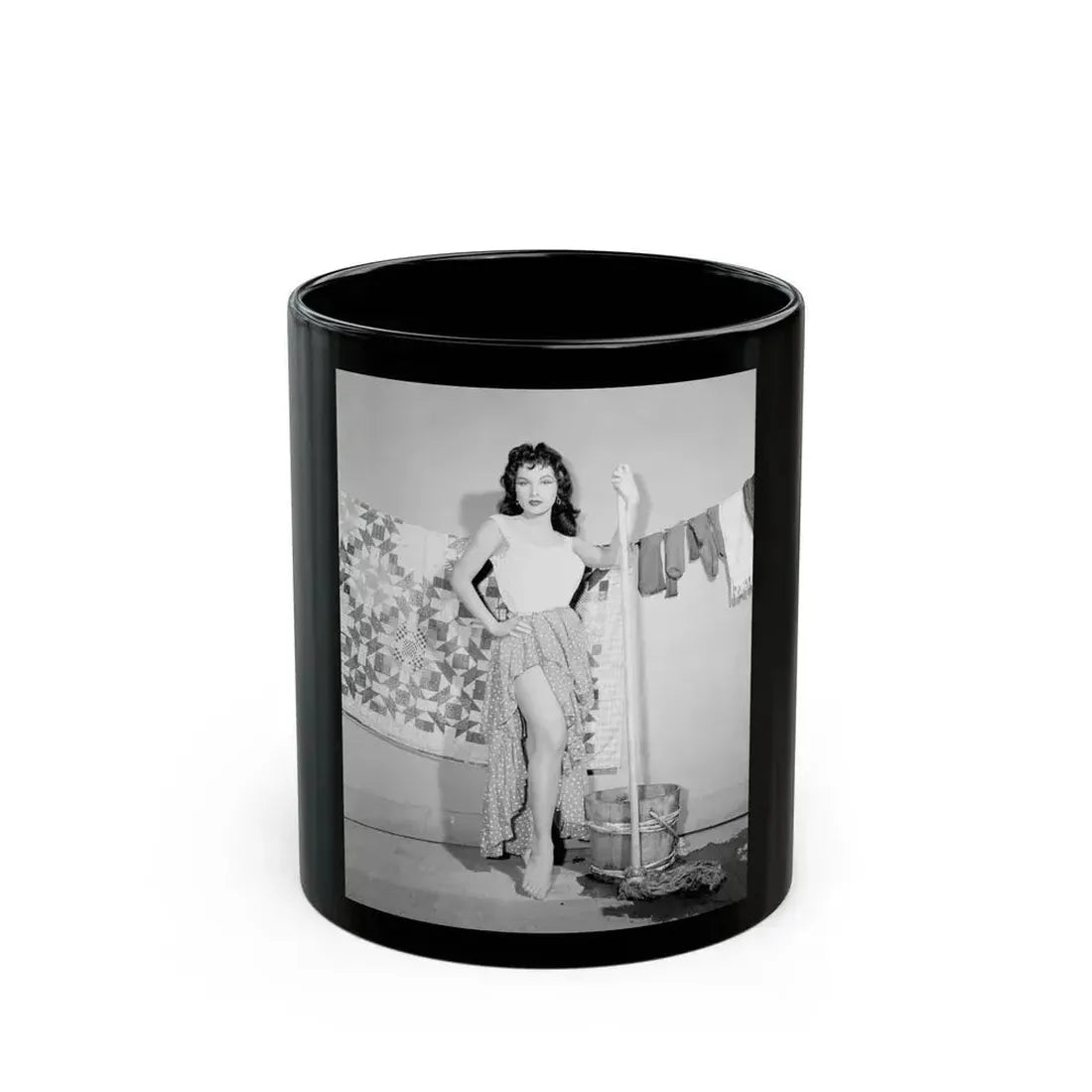 Debra Paget #529 (Vintage Female Icon) Black Coffee Mug 11oz - Go Mug Yourself