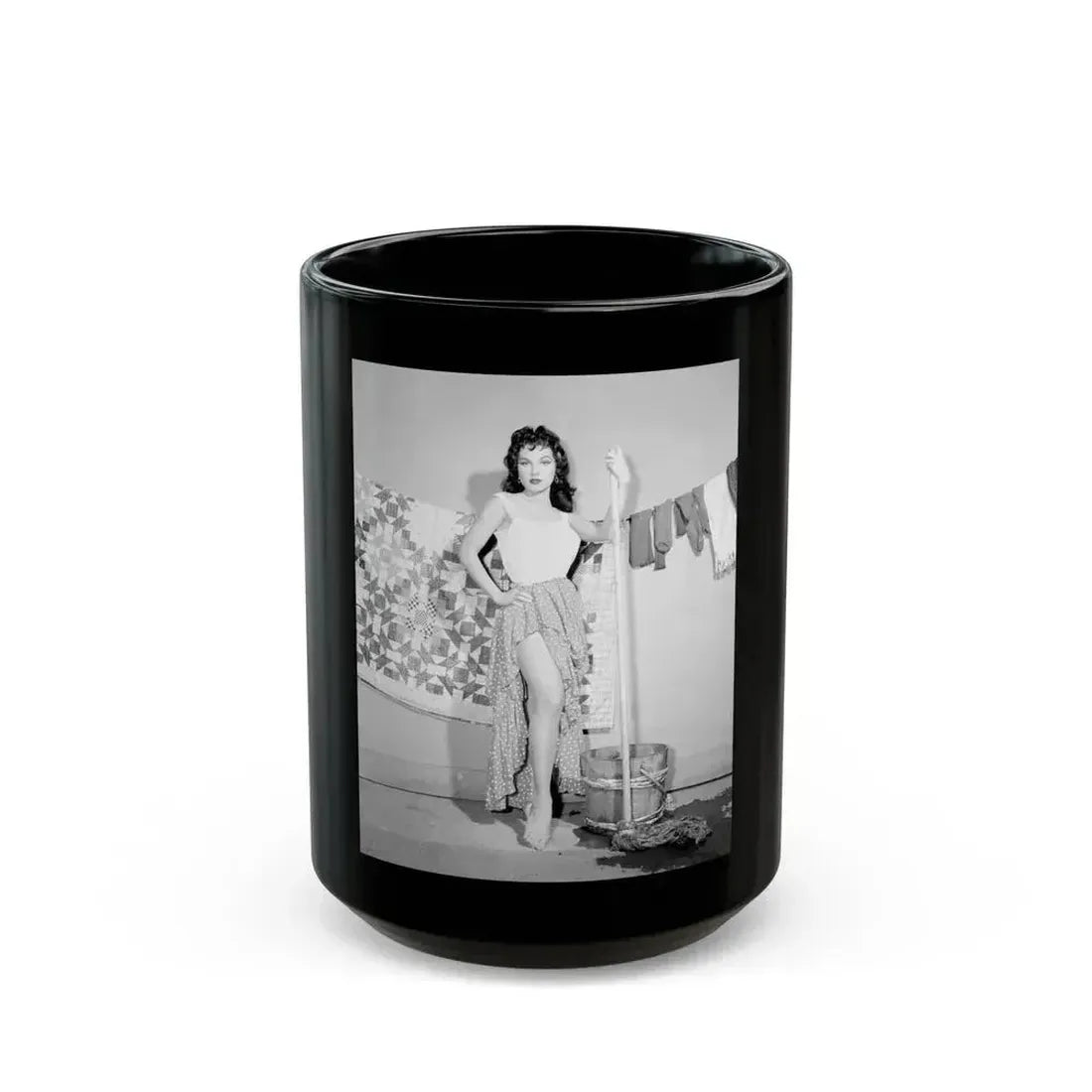 Debra Paget #529 (Vintage Female Icon) Black Coffee Mug 15oz - Go Mug Yourself