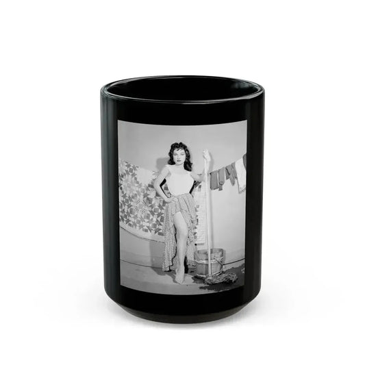 Debra Paget #529 (Vintage Female Icon) Black Coffee Mug 15oz - Go Mug Yourself