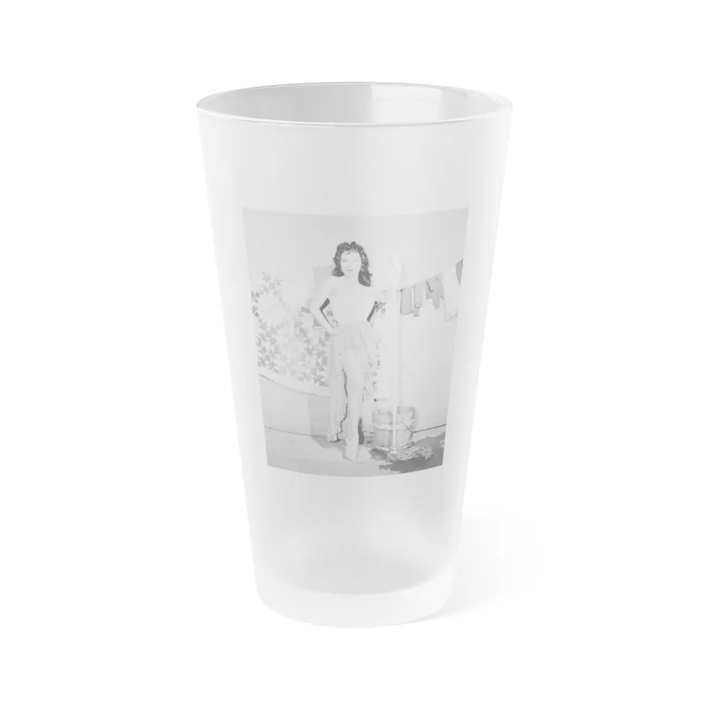 Debra Paget #529 (Vintage Female Icon) Frosted Pint Glass 16oz-16oz-Frosted-Go Mug Yourself