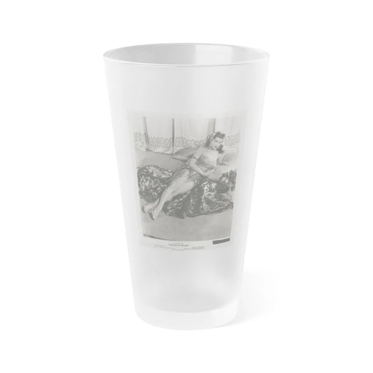 Debra Paget #53 1 (Vintage Female Icon) Frosted Pint Glass 16oz-16oz-Frosted-Go Mug Yourself