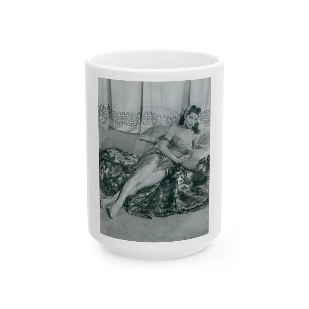 Debra Paget #53 (Vintage Female Icon) White Coffee Mug-15oz-Go Mug Yourself