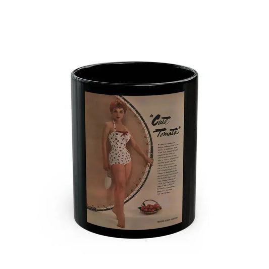 Debra Paget #530 - 1 Color Pin-Up Photo Page from Modern Screen '54 Magazine Page (Vintage Female Icon) Black Coffee Mug 11oz - Go Mug Yourself