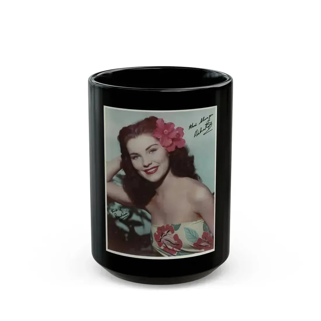 Debra Paget #532 (Vintage Female Icon) Black Coffee Mug 15oz - Go Mug Yourself