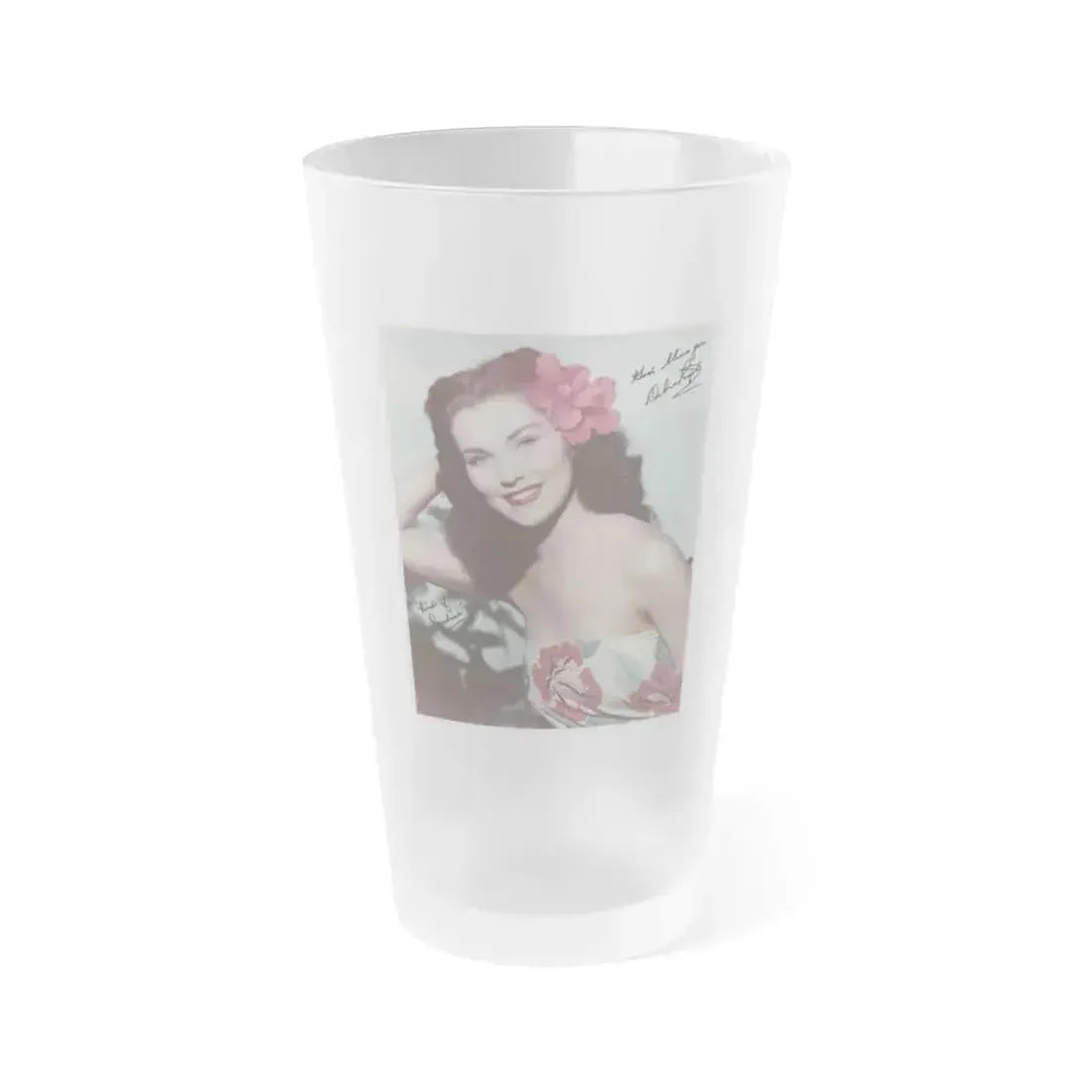 Debra Paget #532 (Vintage Female Icon) Frosted Pint Glass 16oz 16oz Frosted - Go Mug Yourself