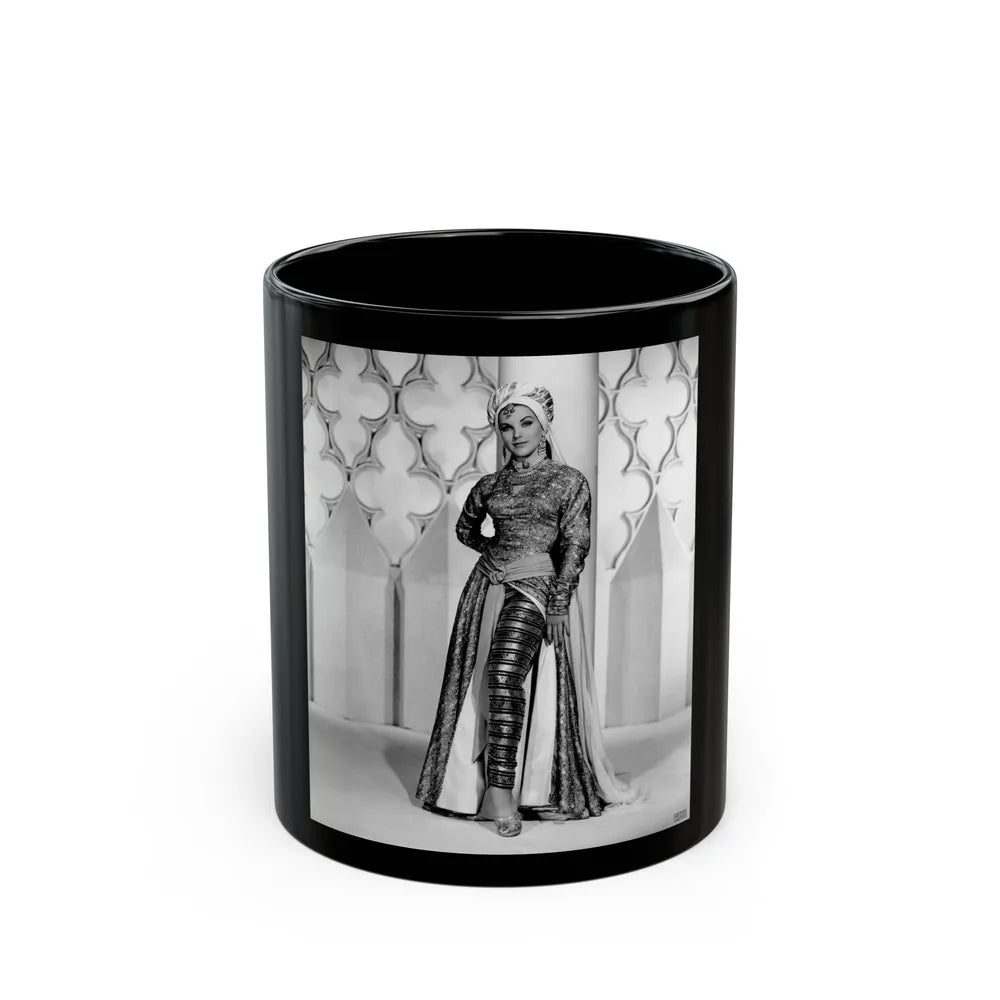 Debra Paget #537 (Vintage Female Icon) Black Coffee Mug-11oz-Go Mug Yourself