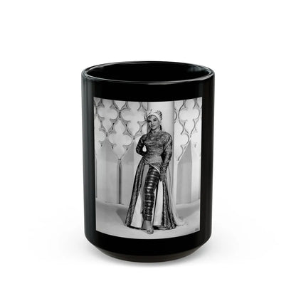 Debra Paget #537 (Vintage Female Icon) Black Coffee Mug-15oz-Go Mug Yourself