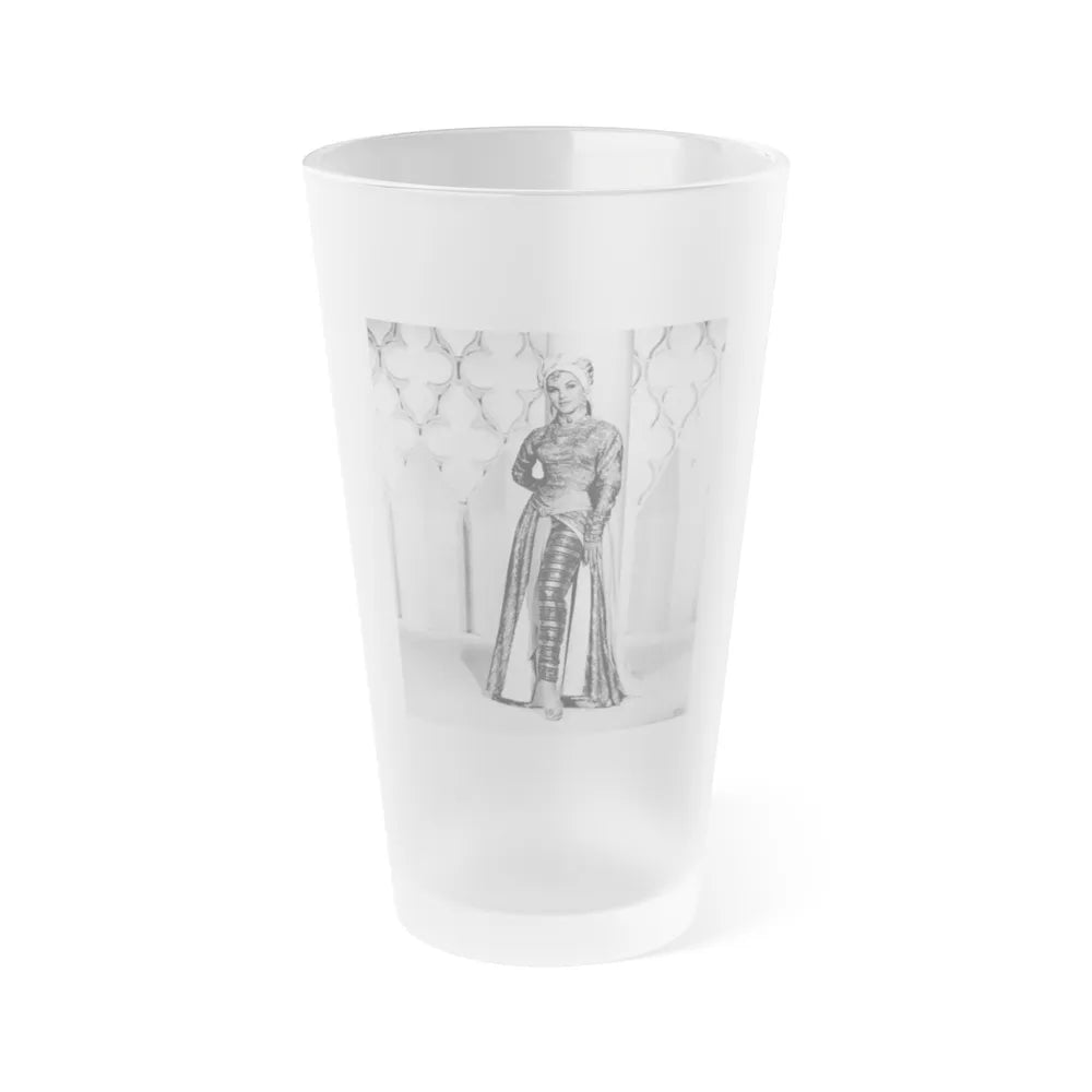 Debra Paget #537 (Vintage Female Icon) Frosted Pint Glass 16oz-16oz-Frosted-Go Mug Yourself