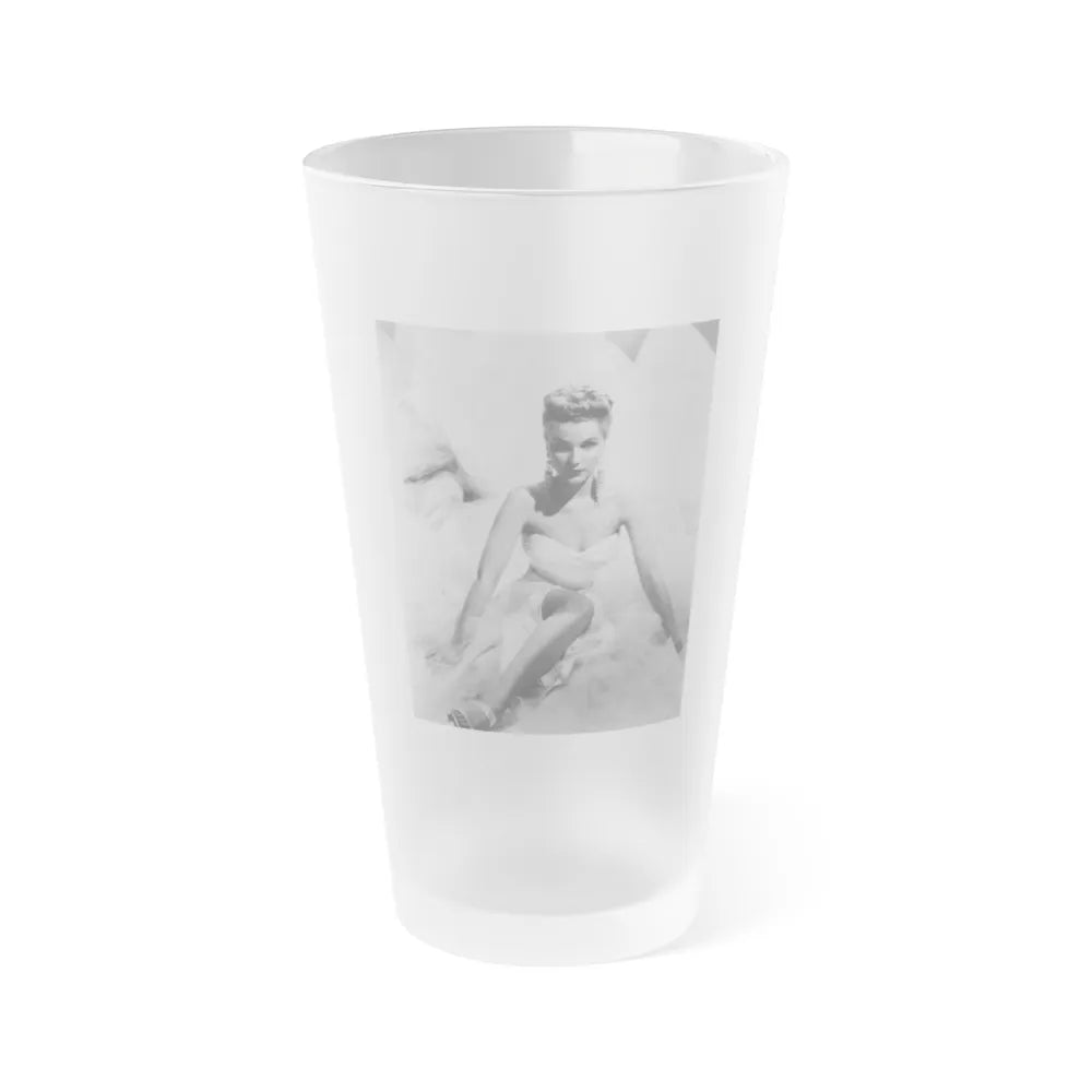 Debra Paget #538 (Vintage Female Icon) Frosted Pint Glass 16oz-16oz-Frosted-Go Mug Yourself