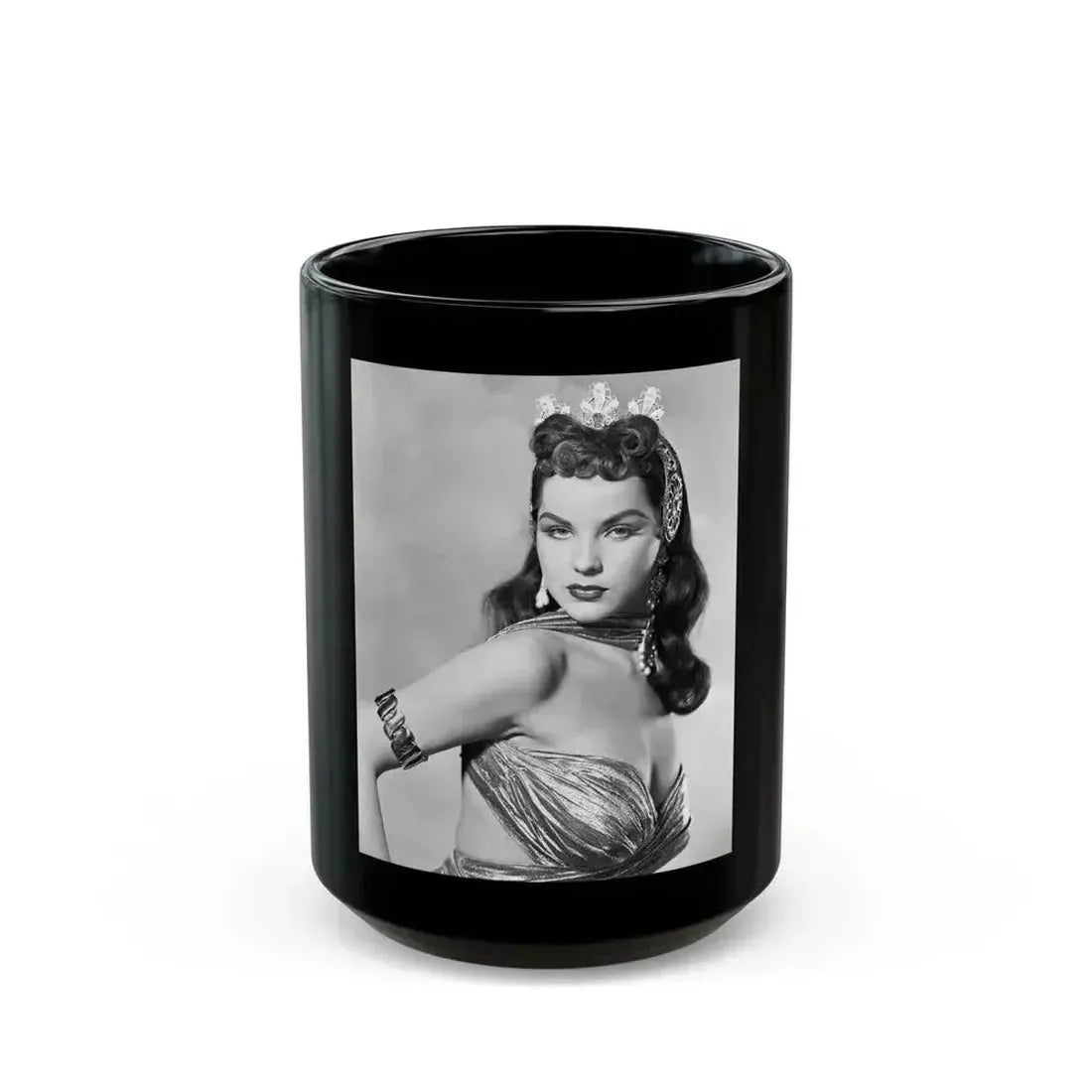 Debra Paget #54 1 (Vintage Female Icon) Black Coffee Mug 15oz - Go Mug Yourself
