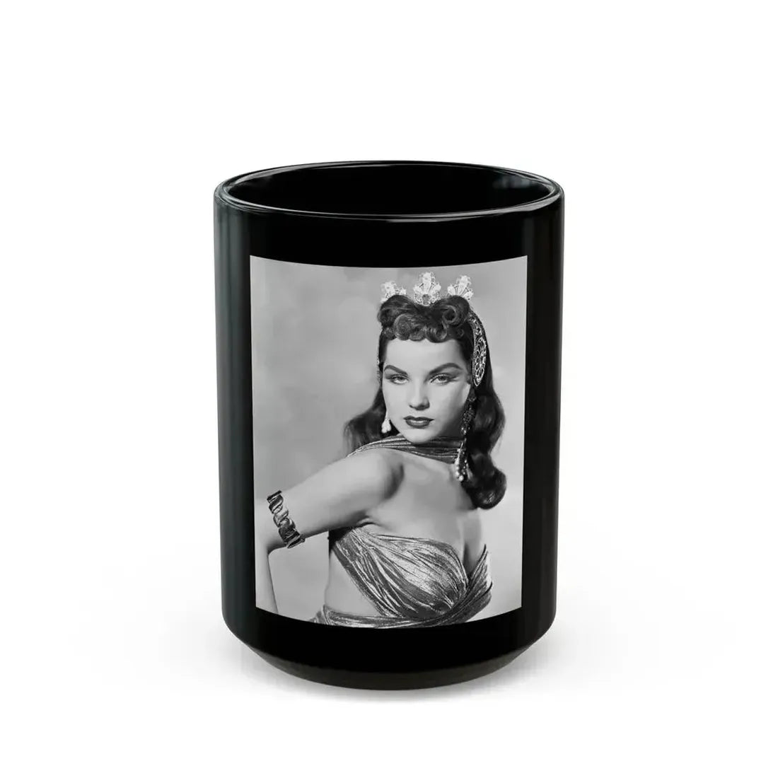 Debra Paget #54 1 (Vintage Female Icon) Black Coffee Mug 15oz - Go Mug Yourself