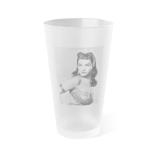 Debra Paget #54 1 (Vintage Female Icon) Frosted Pint Glass 16oz-16oz-Frosted-Go Mug Yourself