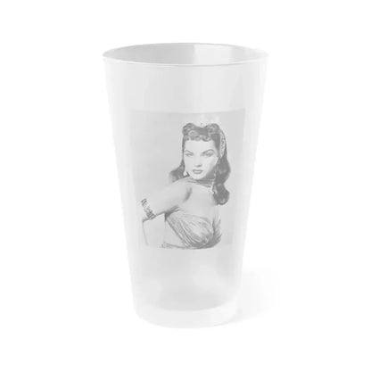 Debra Paget #54 1 (Vintage Female Icon) Frosted Pint Glass 16oz 16oz Frosted - Go Mug Yourself