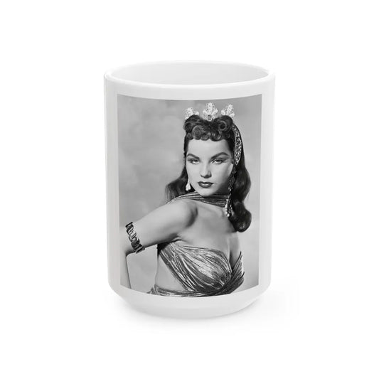 Debra Paget #54 (Vintage Female Icon) White Coffee Mug-15oz-Go Mug Yourself