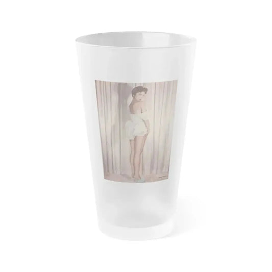 Debra Paget #543 - Debbie in Color from Photoplay Pinups 1955 Issue #5 (Vintage Female Icon) Frosted Pint Glass 16oz 16oz Frosted - Go Mug Yourself