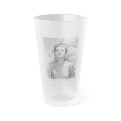 Debra Paget #545 (Vintage Female Icon) Frosted Pint Glass 16oz 16oz Frosted - Go Mug Yourself
