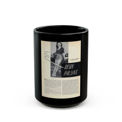 Debra Paget #549 (Vintage Female Icon) Black Coffee Mug 15oz - Go Mug Yourself