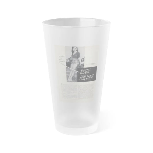 Debra Paget #549 (Vintage Female Icon) Frosted Pint Glass 16oz-16oz-Frosted-Go Mug Yourself