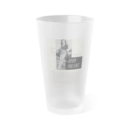 Debra Paget #549 (Vintage Female Icon) Frosted Pint Glass 16oz 16oz Frosted - Go Mug Yourself
