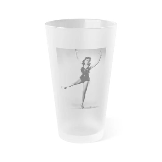 Debra Paget #550 (Vintage Female Icon) Frosted Pint Glass 16oz-16oz-Frosted-Go Mug Yourself